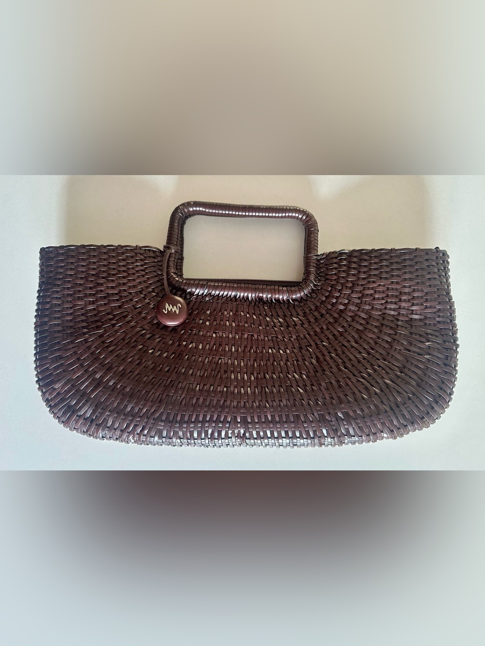 Monsac Brown Woven Handbag